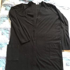 Long knit cardigan